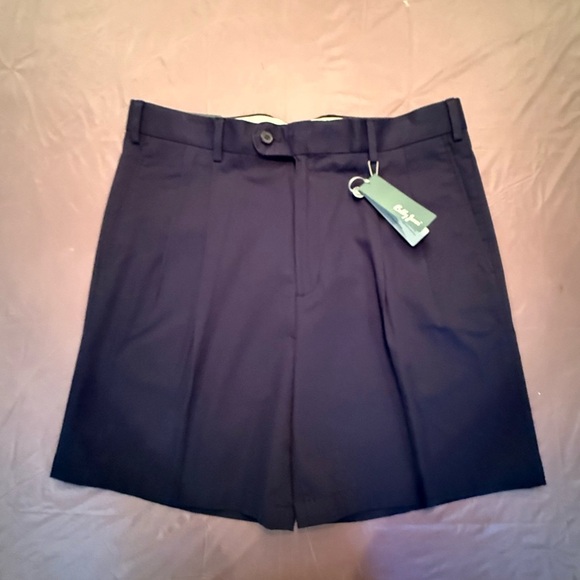 NWT Bobby Jones Men's Pleat Front Golf Shorts - Navy Size 36 6”Inseam MSRP $110 - Picture 3 of 10